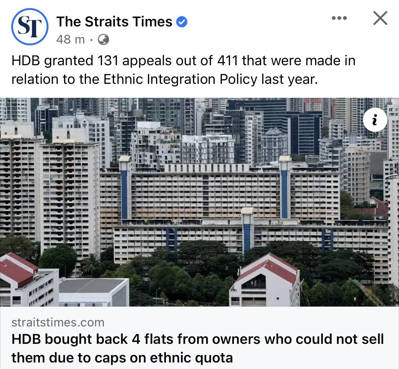 HDB Ethnic Quota Issues