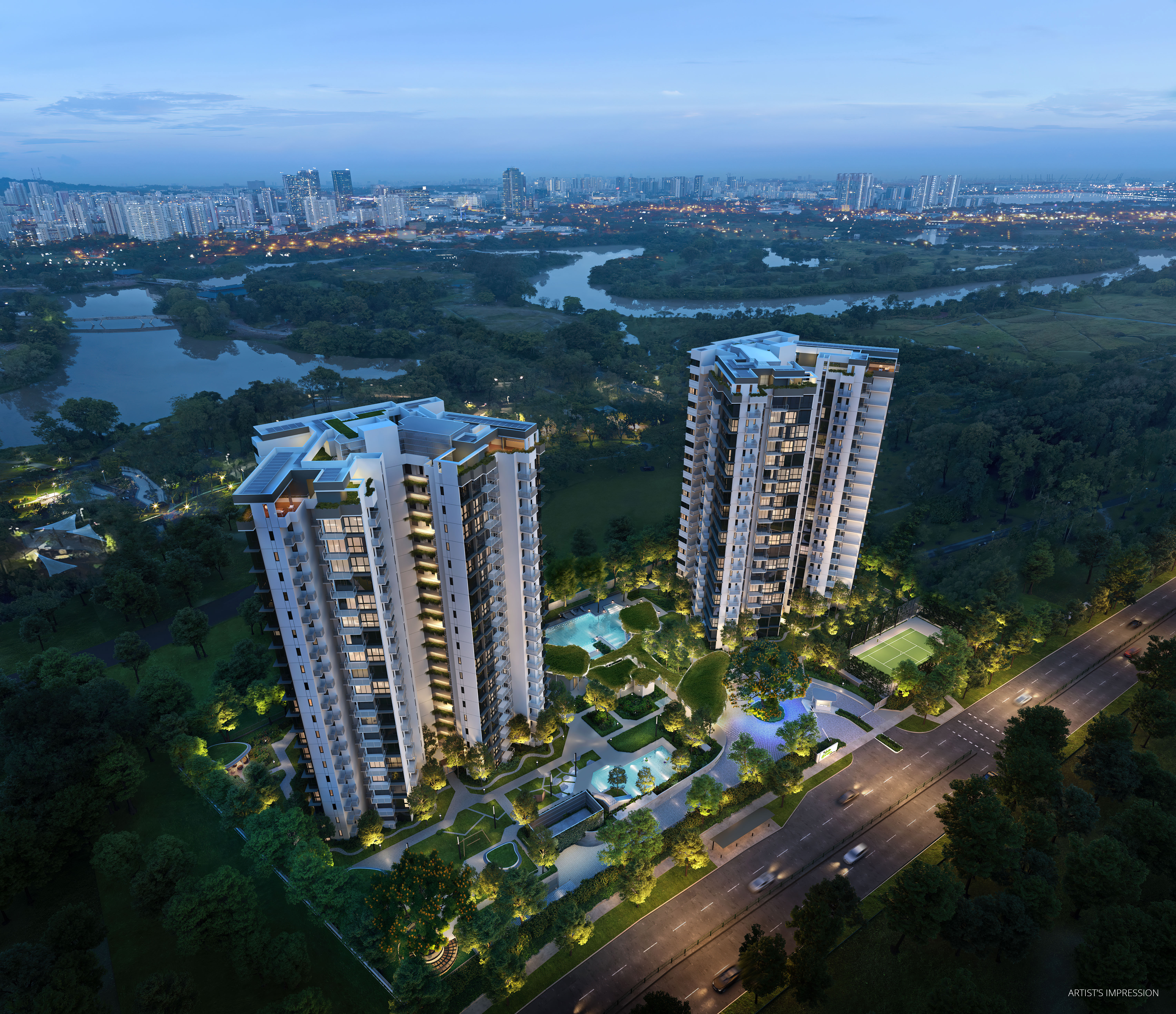 The LakeGarden Residences - Night View